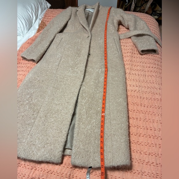 1-01 BABATON Markosian Coat Mohair Wool Midi Myth Cream Aritzia - Picture 10 of 16